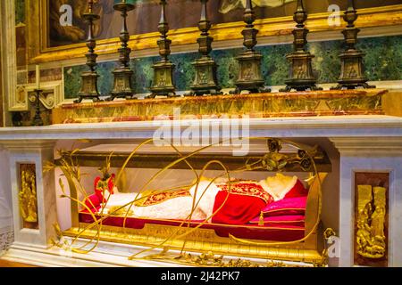 Tomb of Pope John XXIII in St Peter`s Basilica Vatican Rome Italy Stock Photo